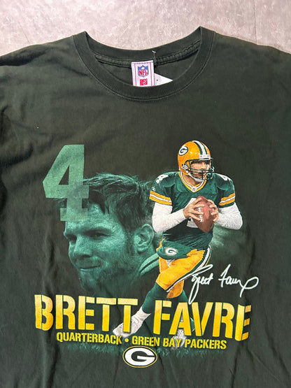 2000's Vintage Brett Favre Green Bay Packers Green T-Shirt - L - L | Martin City Vintage