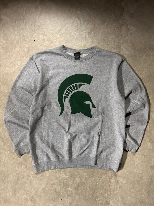 2000's Vintage Michigan State Spartans Grey Crewneck - XL - XL | Martin City Vintage