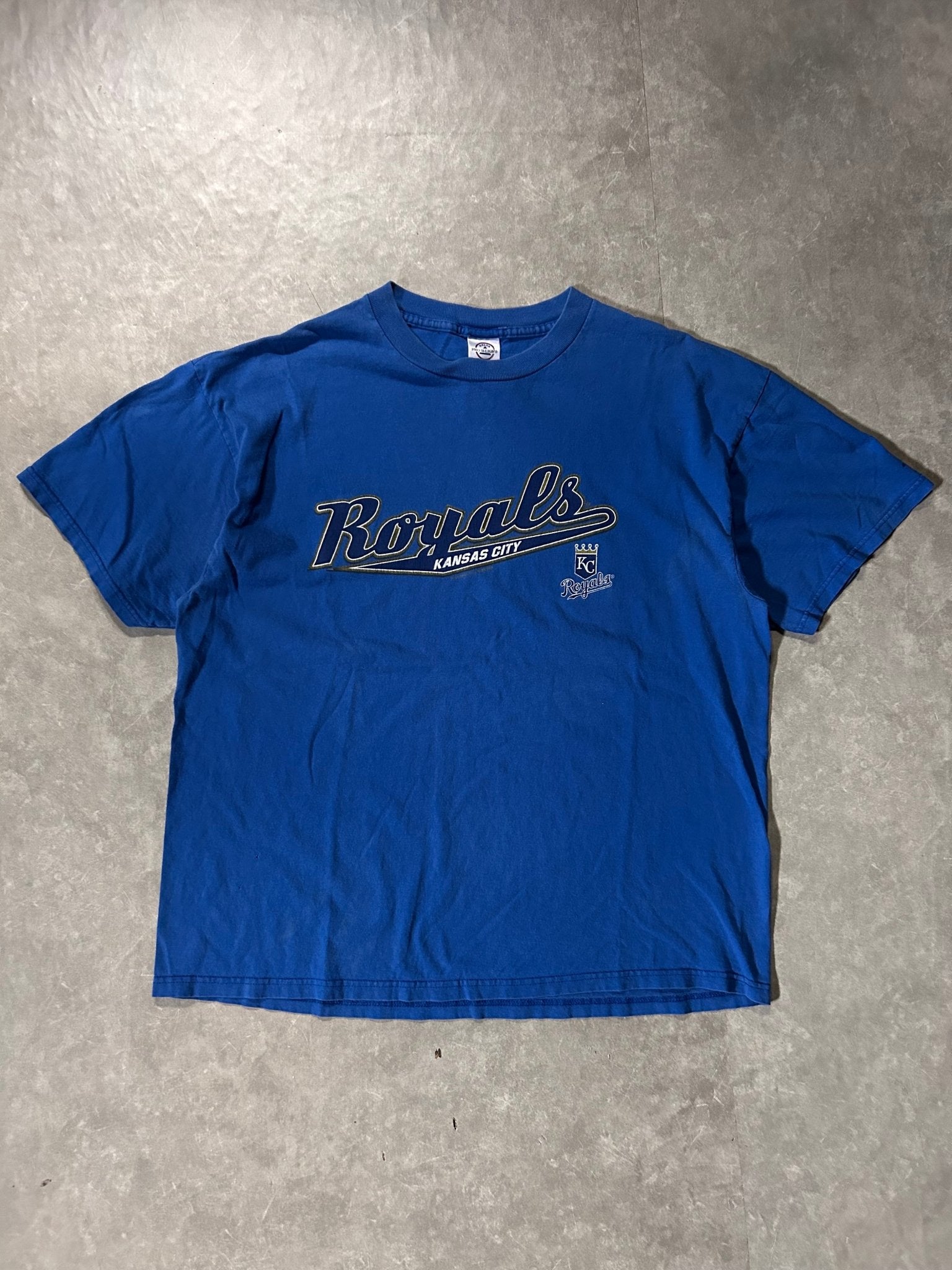 2000's Vintage Kansas City Royals Script Logo Blue T-Shirt - XL - XL | Martin City Vintage