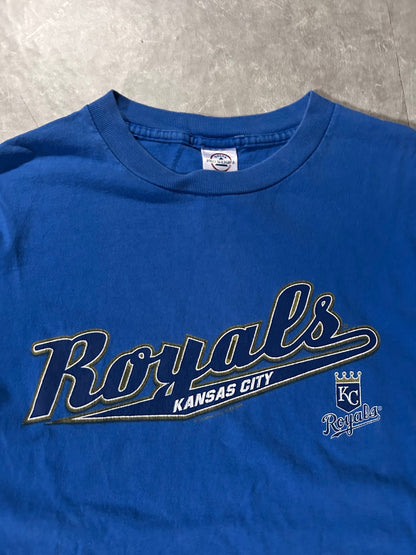 2000's Vintage Kansas City Royals Script Logo Blue T-Shirt - XL - XL | Martin City Vintage