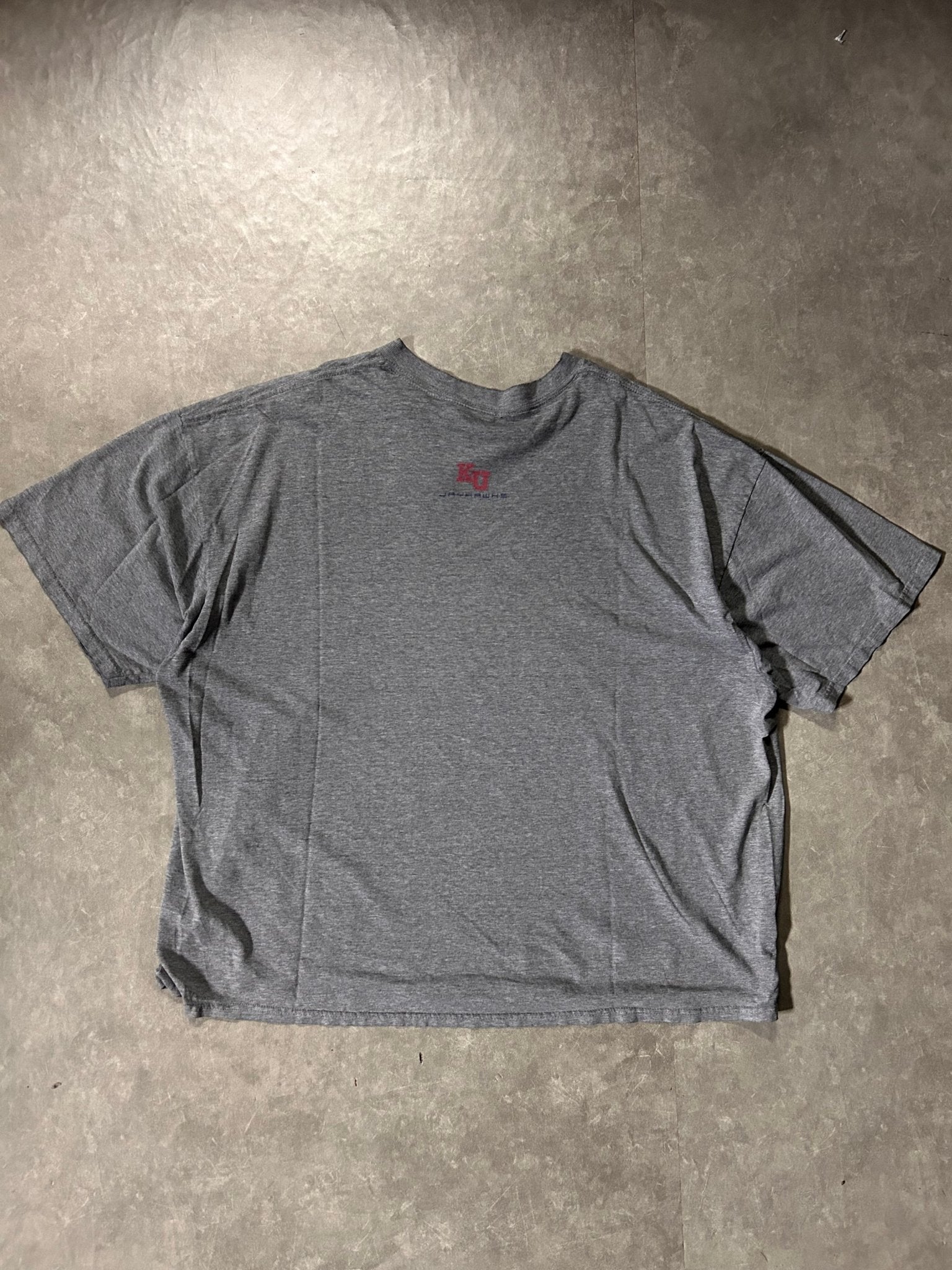 2000's Vintage Kansas Jayhawks Grey T-Shirt - XXXL - XXXL | Martin City Vintage