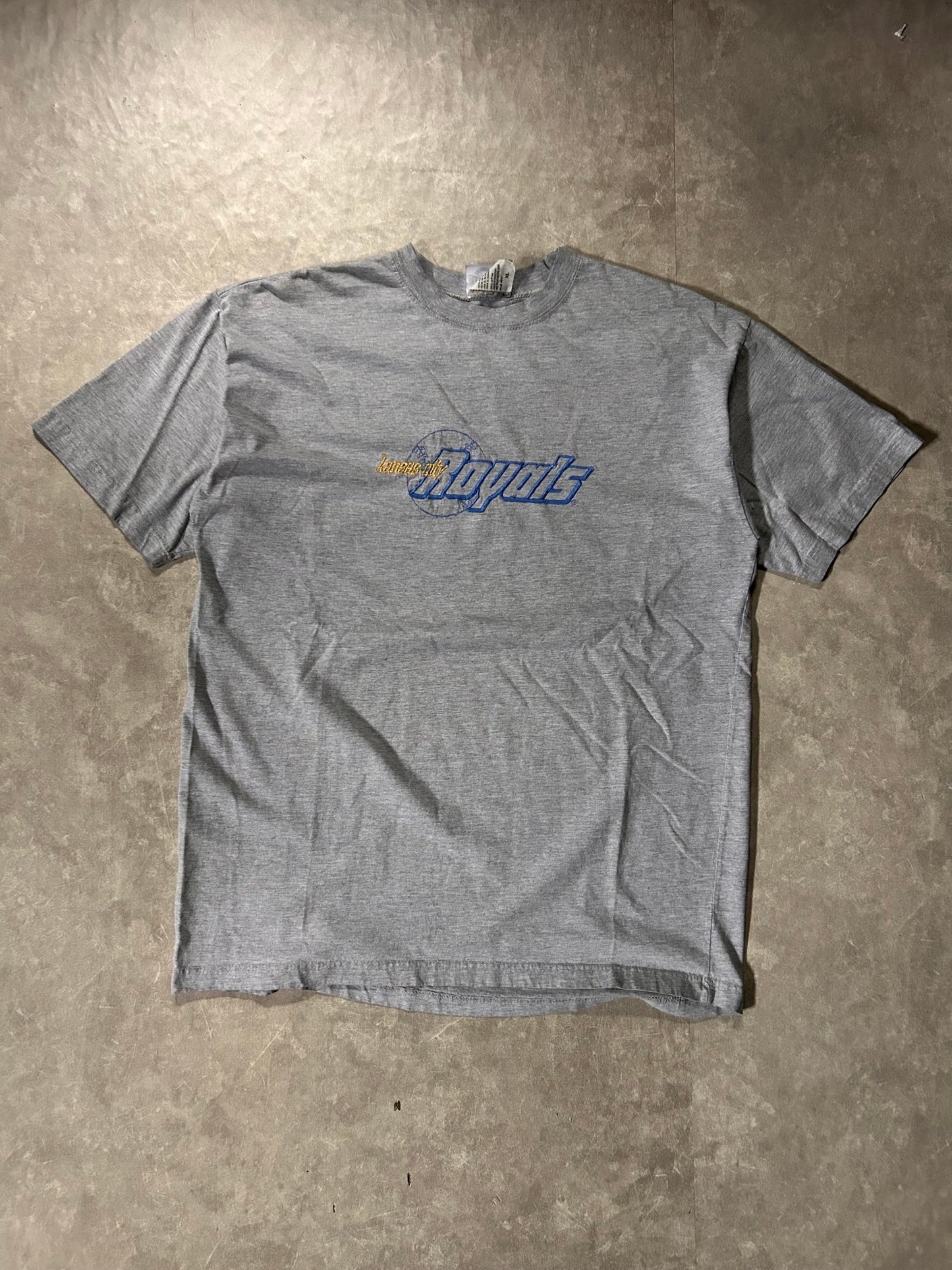90's Vintage Kansas City Royals Embroidered Grey T-Shirt - XL - XL | Martin City Vintage