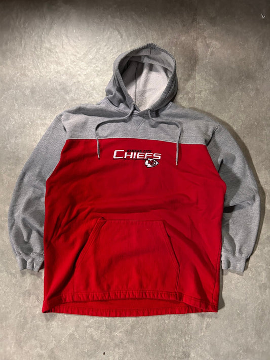 2000's Vintage Kansas City Chiefs Red/Grey Hoodie - XL - XL | Martin City Vintage