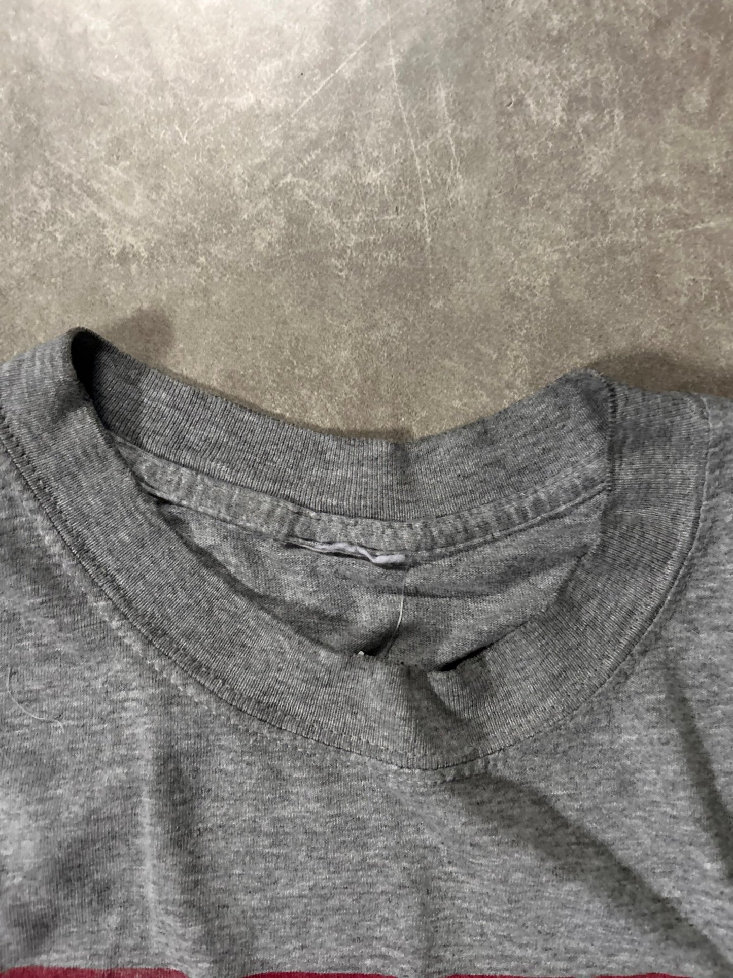 90's Vintage Kansas Jayhawks Block Letters Grey T-Shirt - L - L | Martin City Vintage