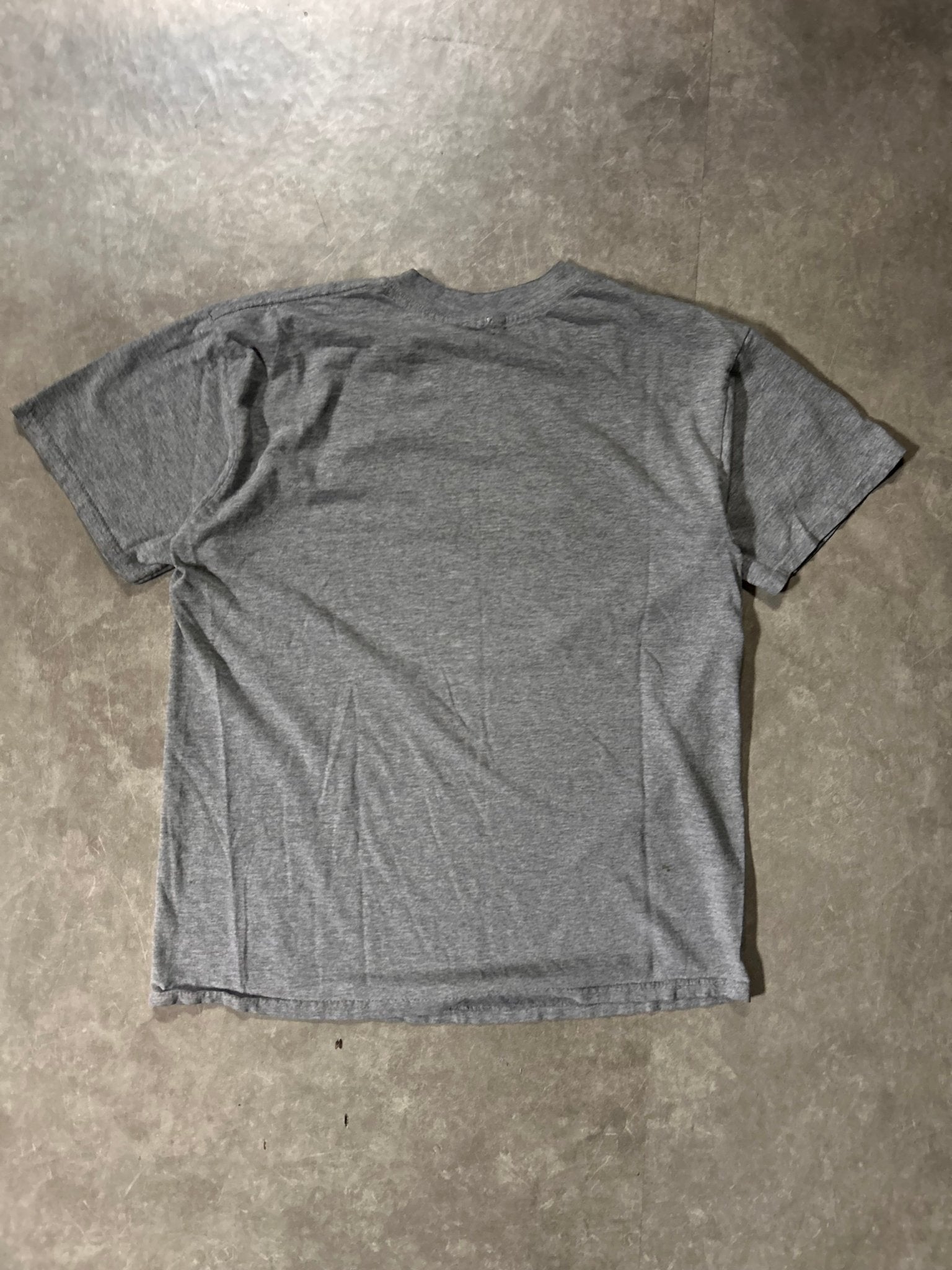 90's Vintage Kansas Jayhawks Block Letters Grey T-Shirt - L - L | Martin City Vintage