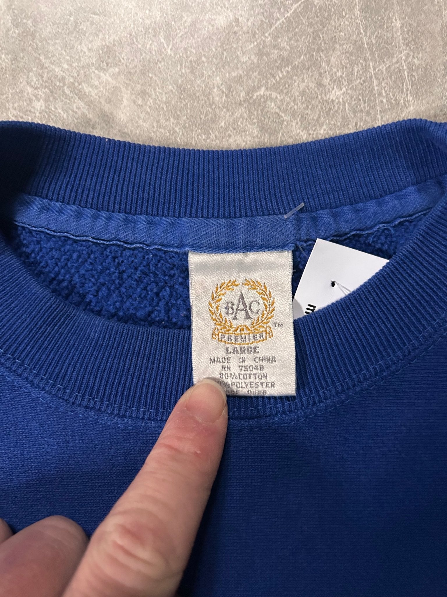 90's Vintage Kansas Jayhawks Blue Crewneck - L - L | Martin City Vintage