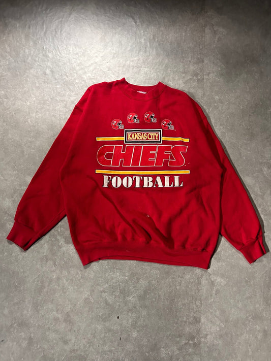 90's Vintage Kansas City Chiefs Artex Red Crewneck - XL - XL | Martin City Vintage
