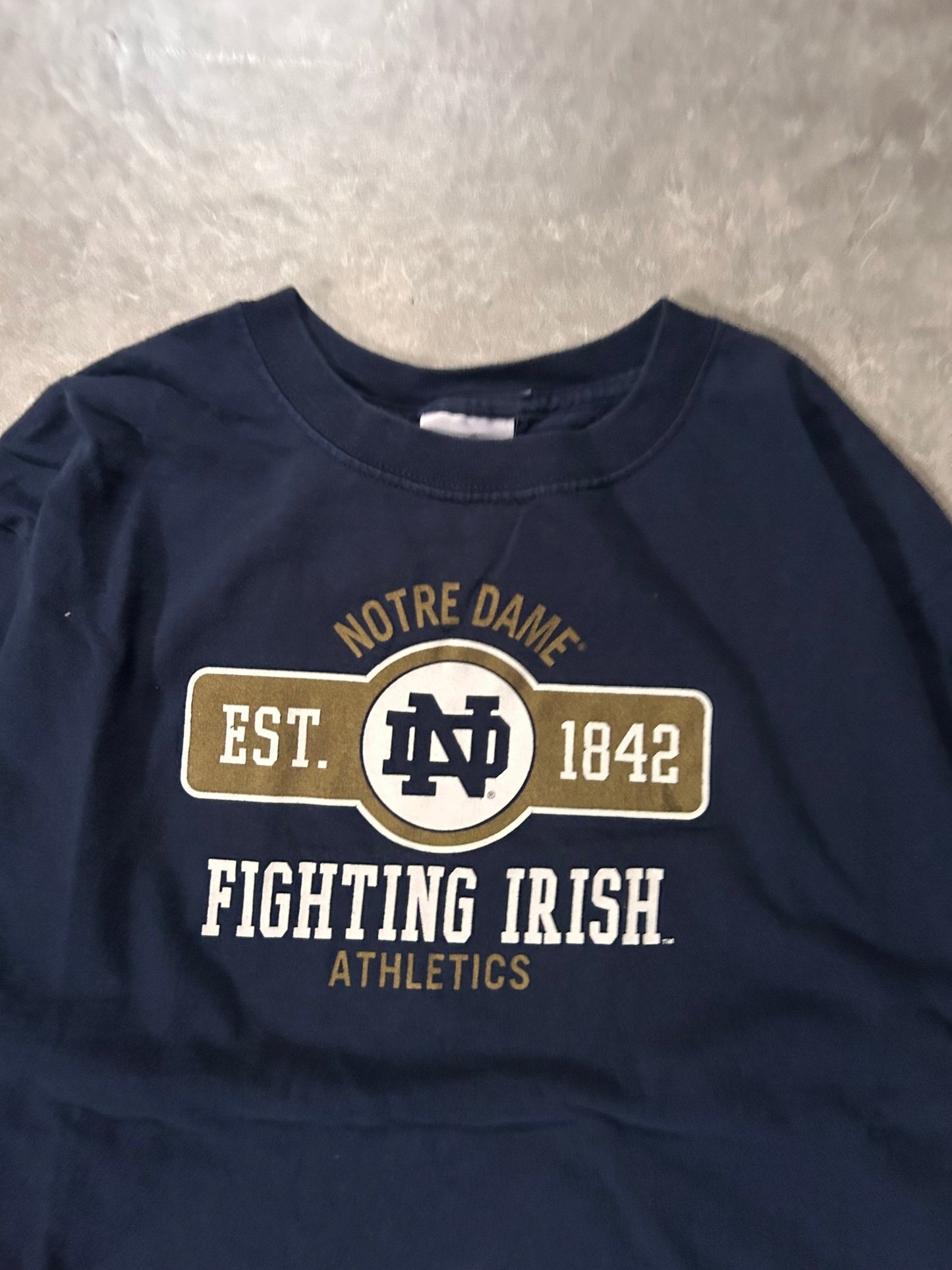 2000's Vintage Notre Dame Fighting Irish Adidas Navy Long Sleeve - S - S | Martin City Vintage