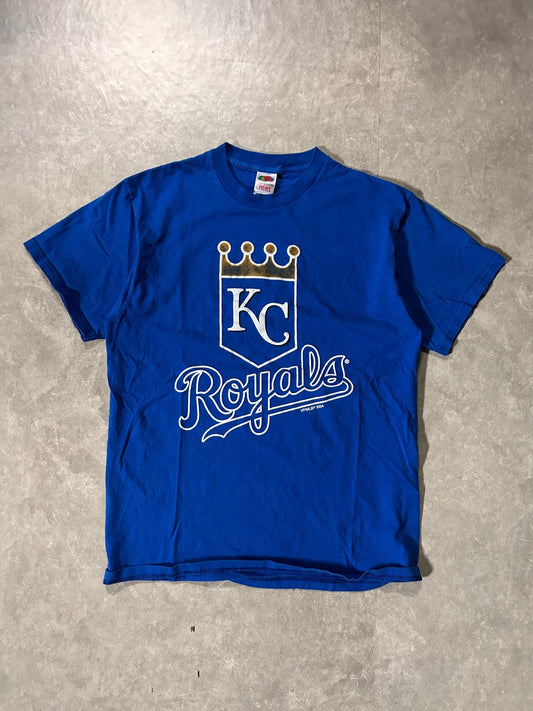 2000's Vintage Kansas City Royals Script Logo Blue T-Shirt - L - L | Martin City Vintage