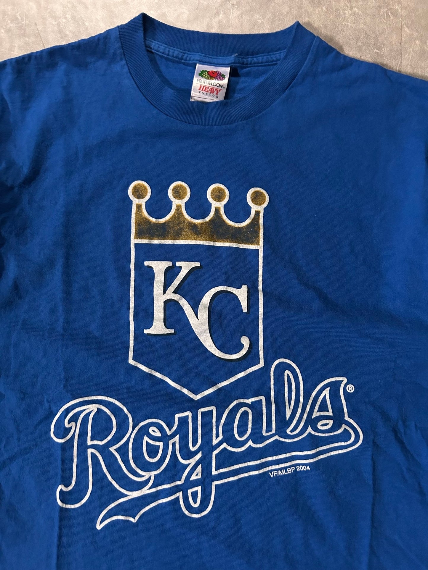 2000's Vintage Kansas City Royals Script Logo Blue T-Shirt - L - L | Martin City Vintage