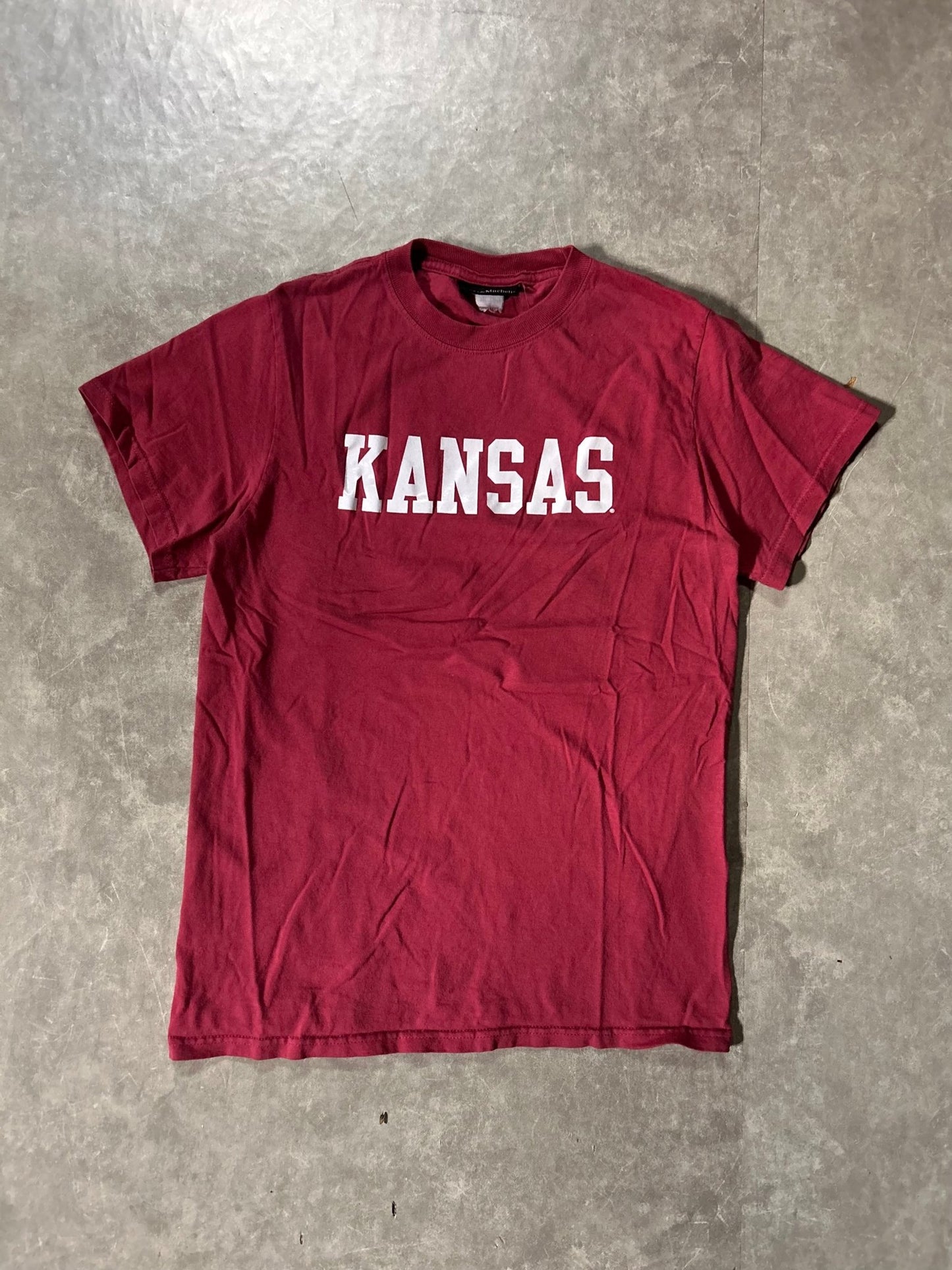 90's Vintage Kansas Jayhawks Pink T-Shirt - M - M | Martin City Vintage