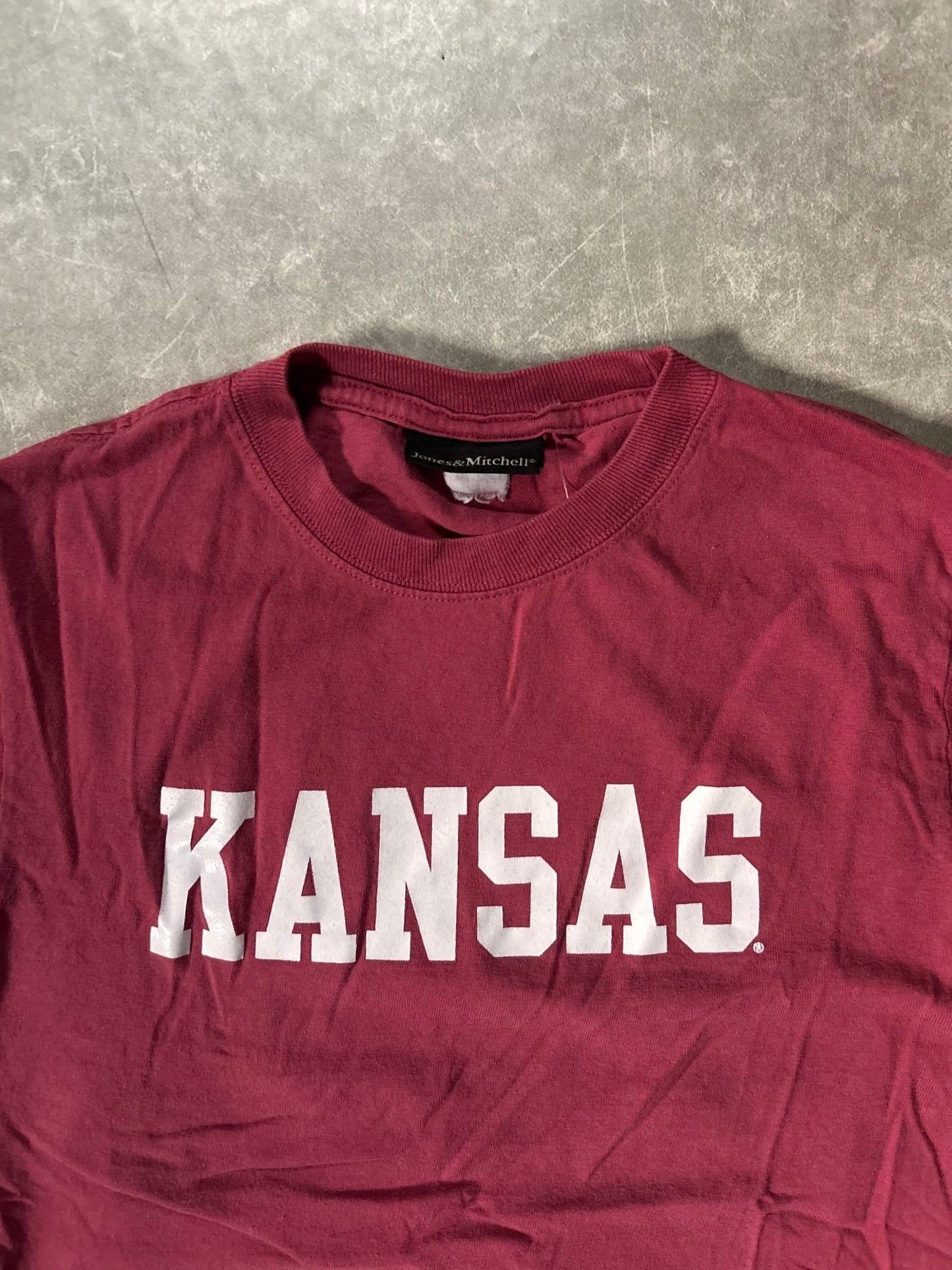 90's Vintage Kansas Jayhawks Pink T-Shirt - M - M | Martin City Vintage