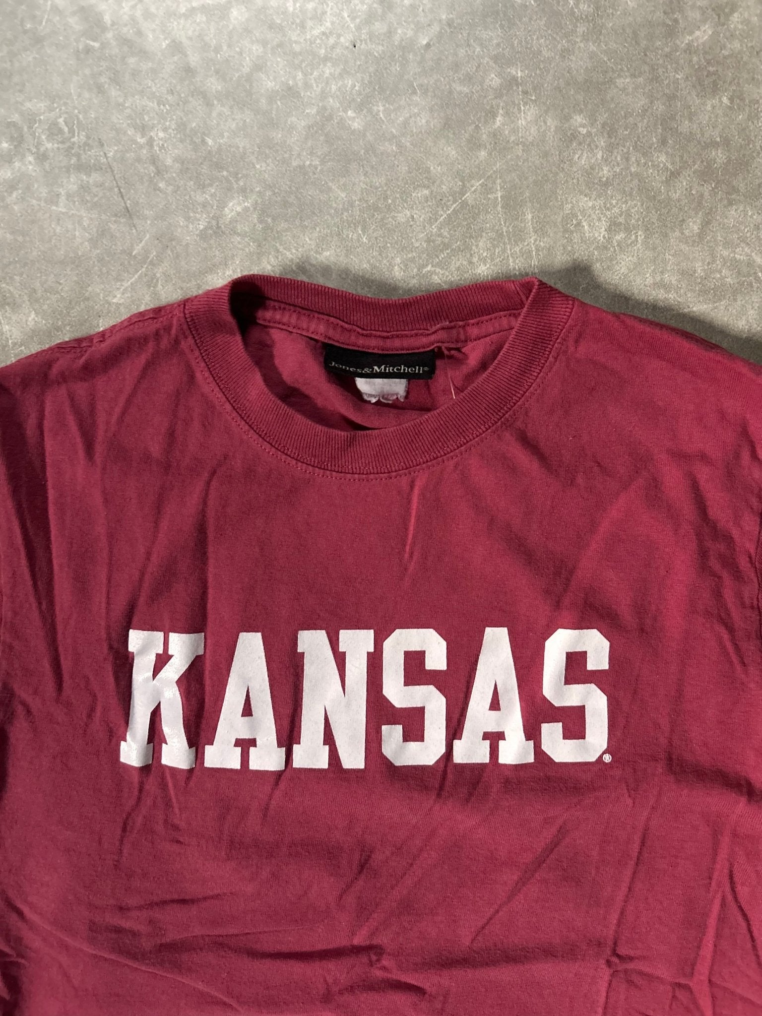 90's Vintage Kansas Jayhawks Pink T-Shirt - M - M | Martin City Vintage
