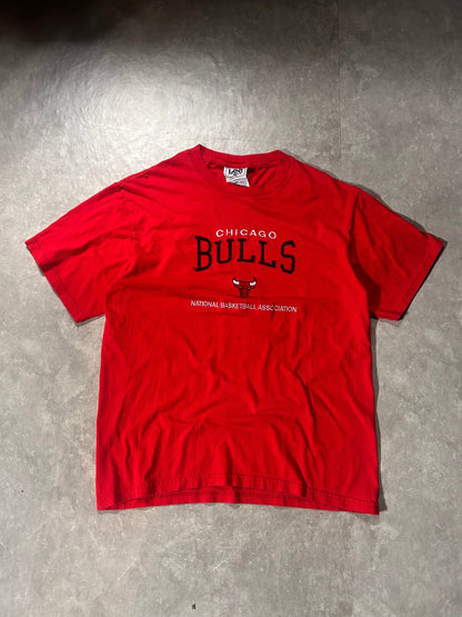 90's Vintage Chicago Bulls Embroidered Red T-Shirt - L - L | Martin City Vintage