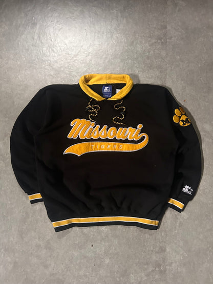 90's Vintage Missouri Tigers Starter Script Black Crewneck - L - L | Martin City Vintage