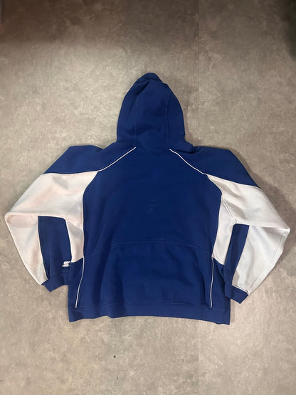 2000's Vintage Kansas Jayhawks Embroidered Starter Blue Hoodie - XL - XL | Martin City Vintage