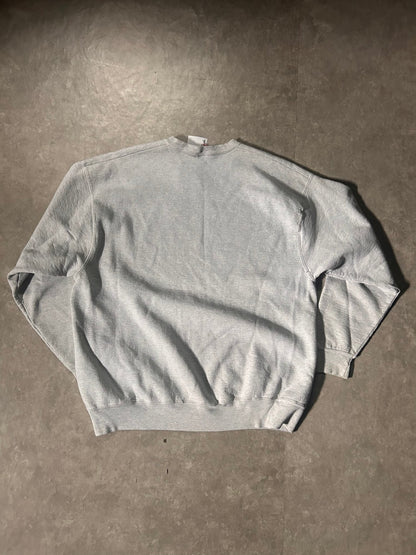 90's Vintage Syracuse University Plaid Heather Gray Crewneck - XL - XL | Martin City Vintage