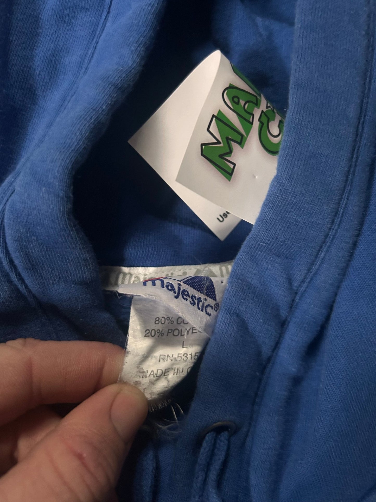 2000's Vintage University of Kansas Logo Blue Hoodie - L - L | Martin City Vintage