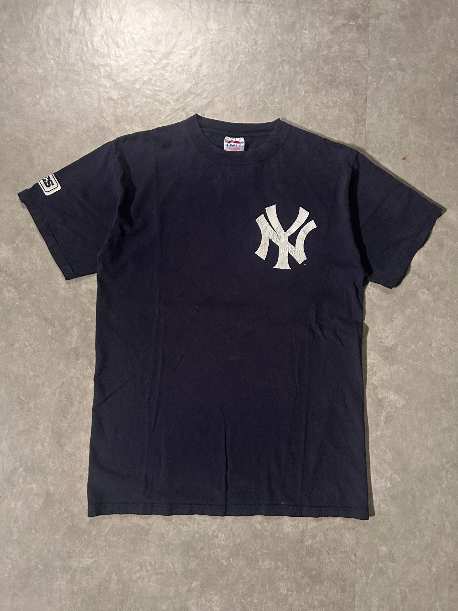 90's Vintage New York Yankees Logo Navy T-Shirt - L - L | Martin City Vintage
