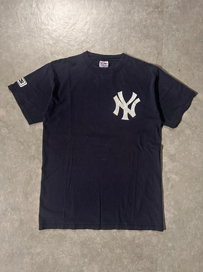 90's Vintage New York Yankees Logo Navy T-Shirt - L - L | Martin City Vintage