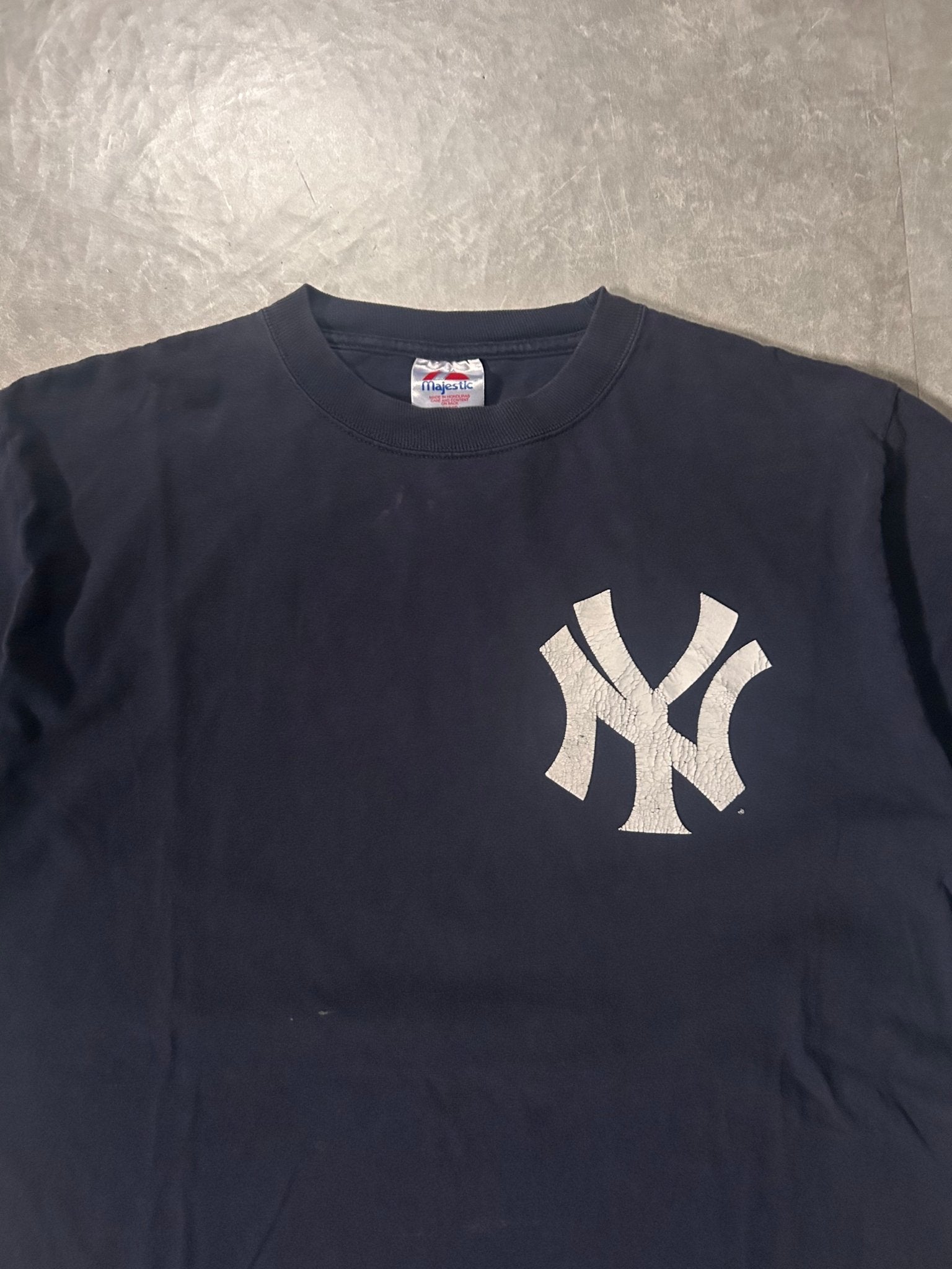 90's Vintage New York Yankees Logo Navy T-Shirt - L - L | Martin City Vintage