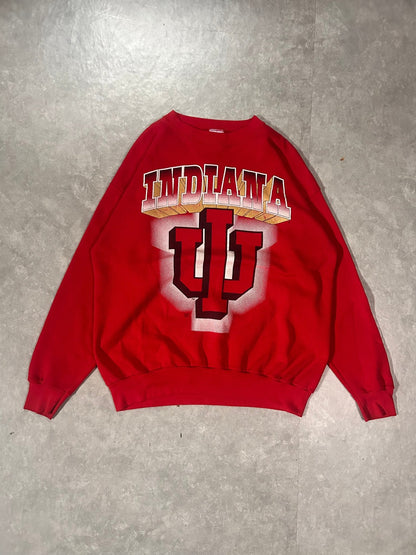 90's Vintage Indiana Hoosiers Big Print Red Crewneck - XXL - XXL | Martin City Vintage