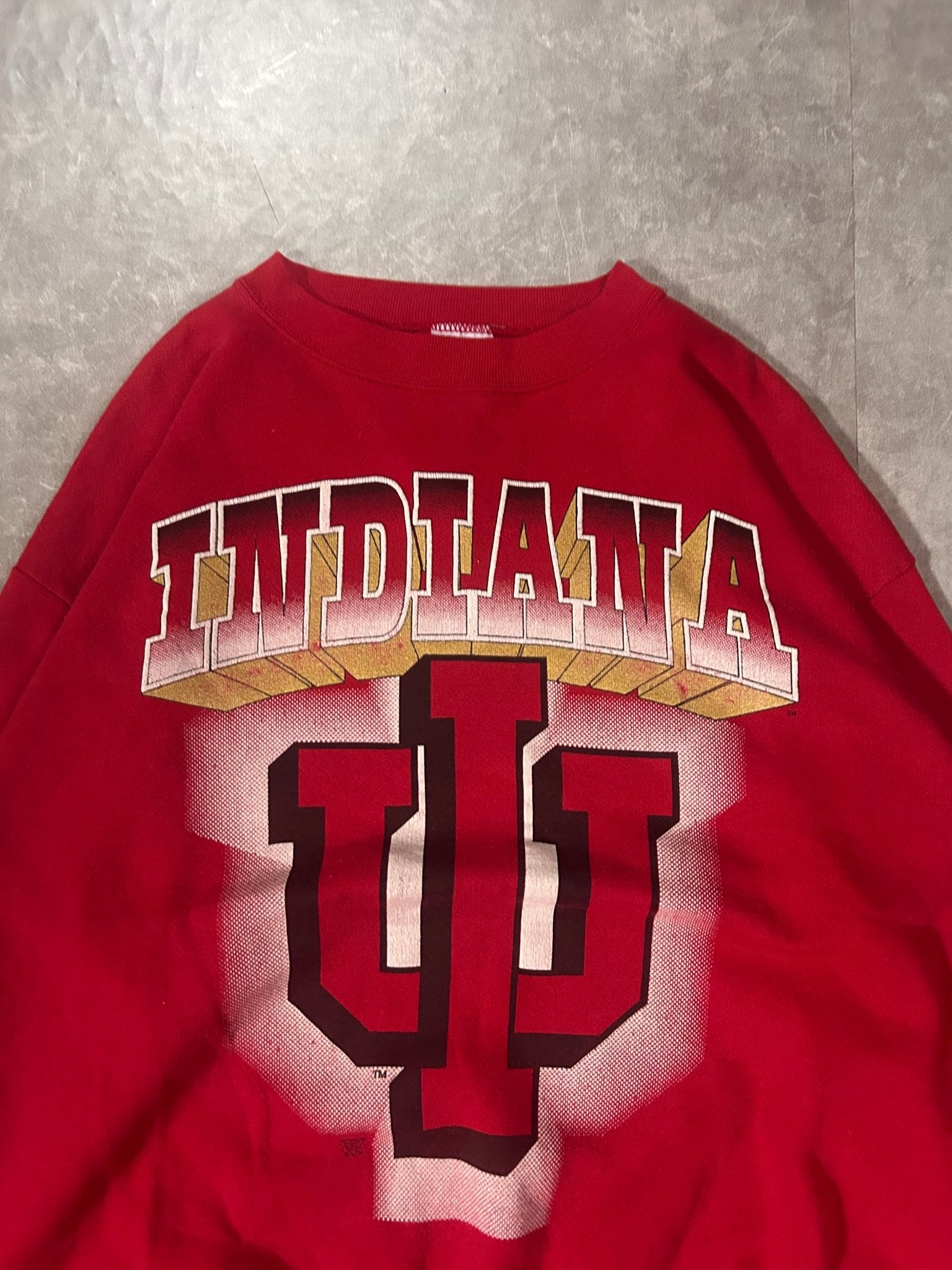 90's Vintage Indiana Hoosiers Big Print Red Crewneck - XXL - XXL | Martin City Vintage