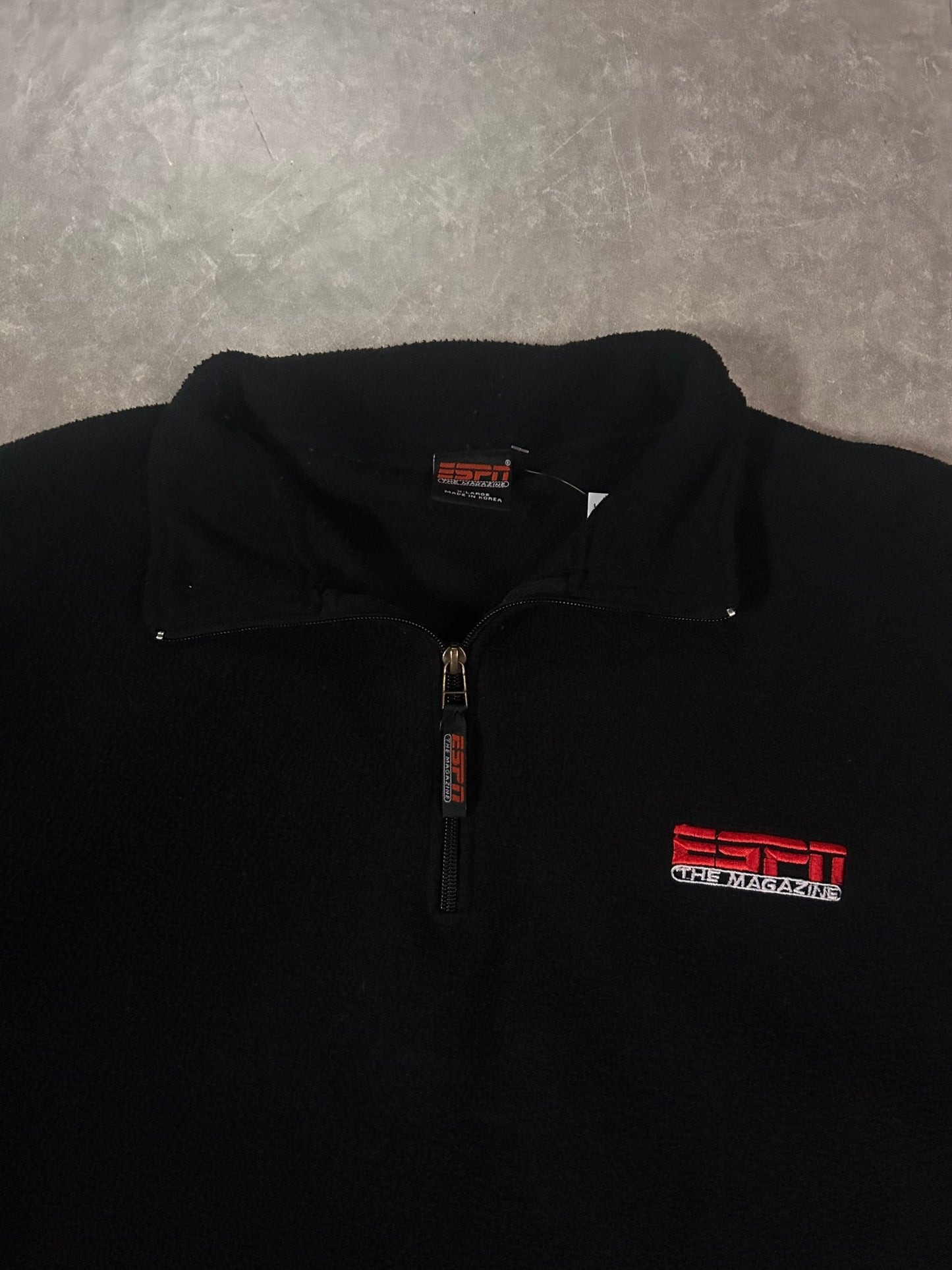 90's Vintage ESPN Embroidered Black Fleece - XL - XL | Martin City Vintage