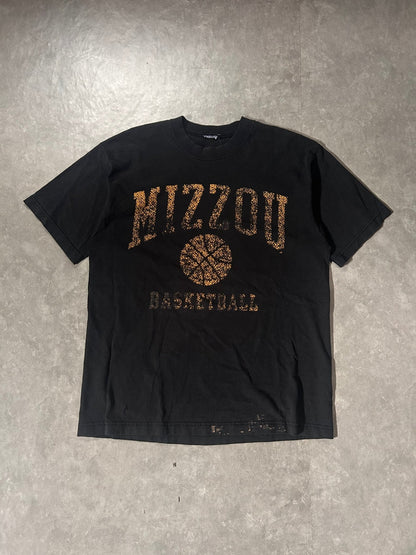 90's Vintage Missouri Tigers Basketball Distressed Faded Black T-Shirt - L - L | Martin City Vintage