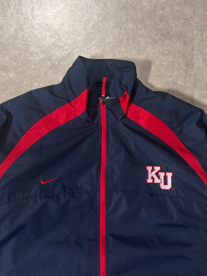 2000's Vintage Kansas Jayhawks Embroidered Nike Navy Track Jacket - XL - XL | Martin City Vintage