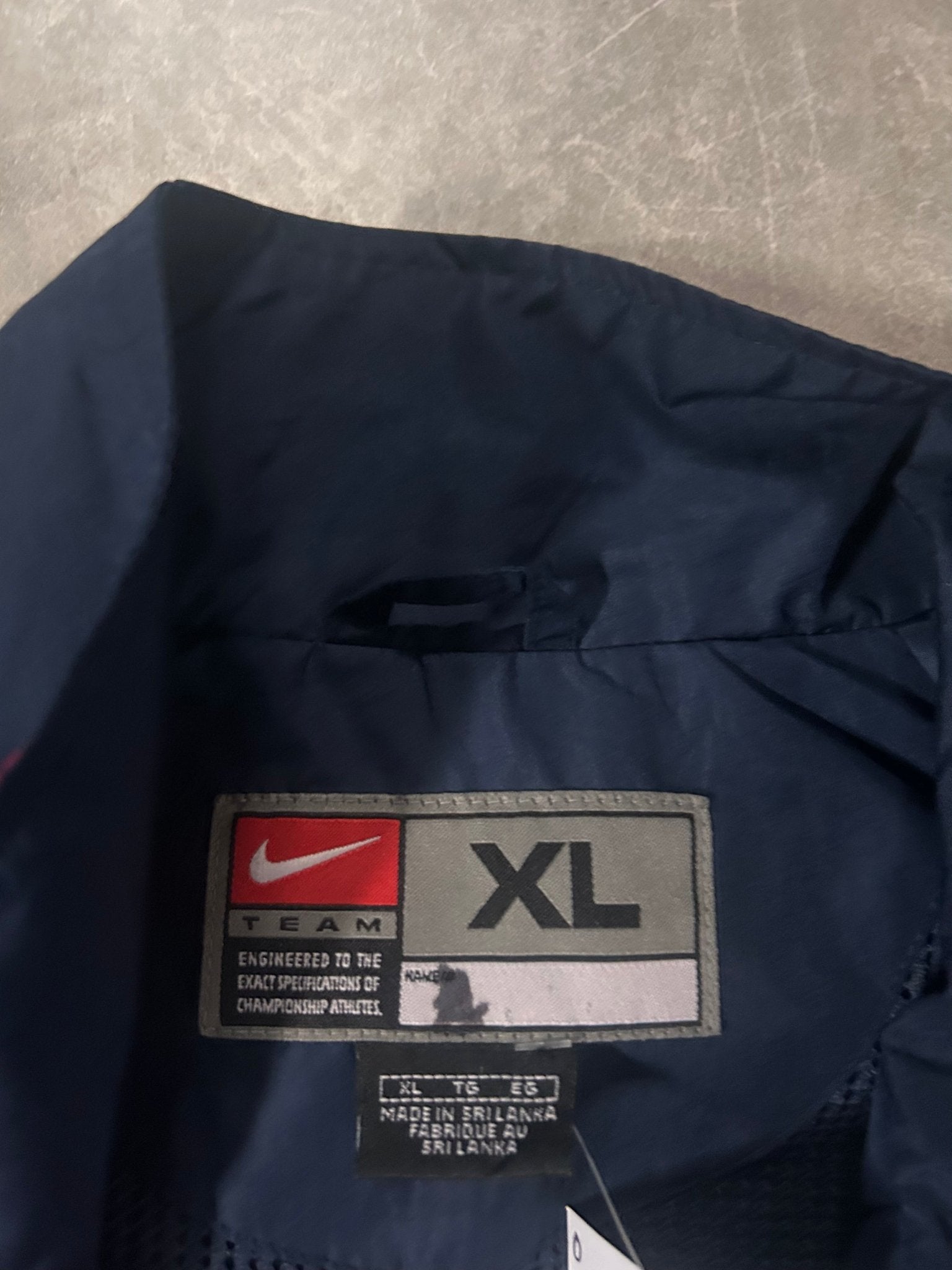 2000's Vintage Kansas Jayhawks Embroidered Nike Navy Track Jacket - XL - XL | Martin City Vintage