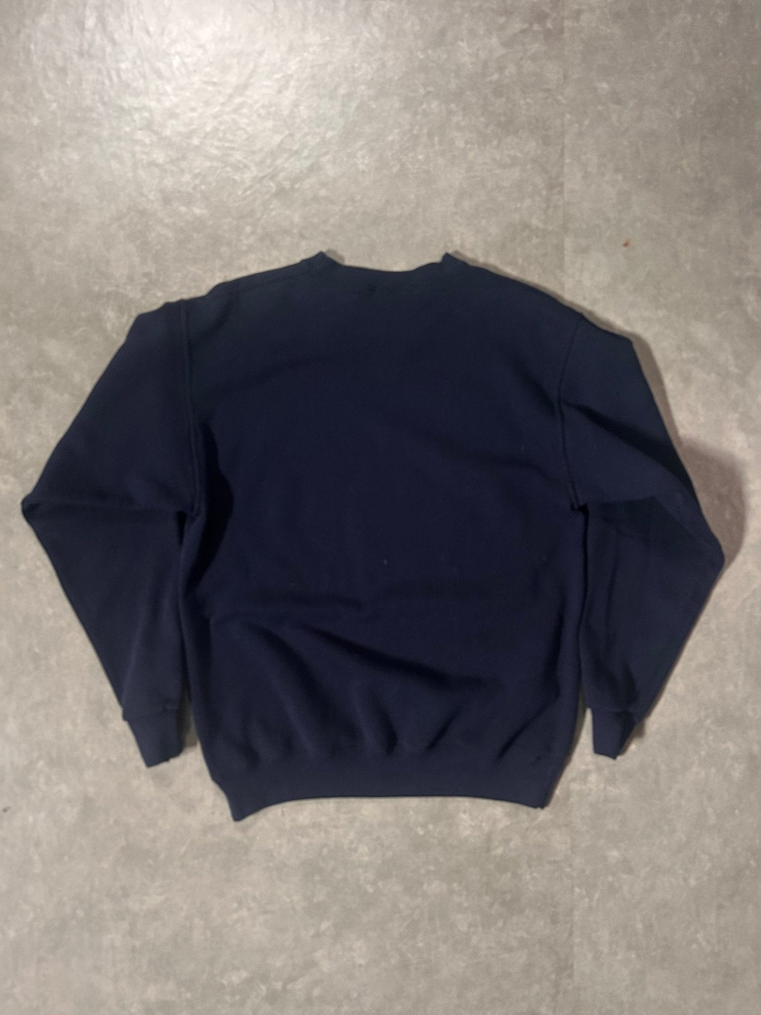 90's Vintage Michigan Wolverines Big Print Navy Crewneck - M - M | Martin City Vintage