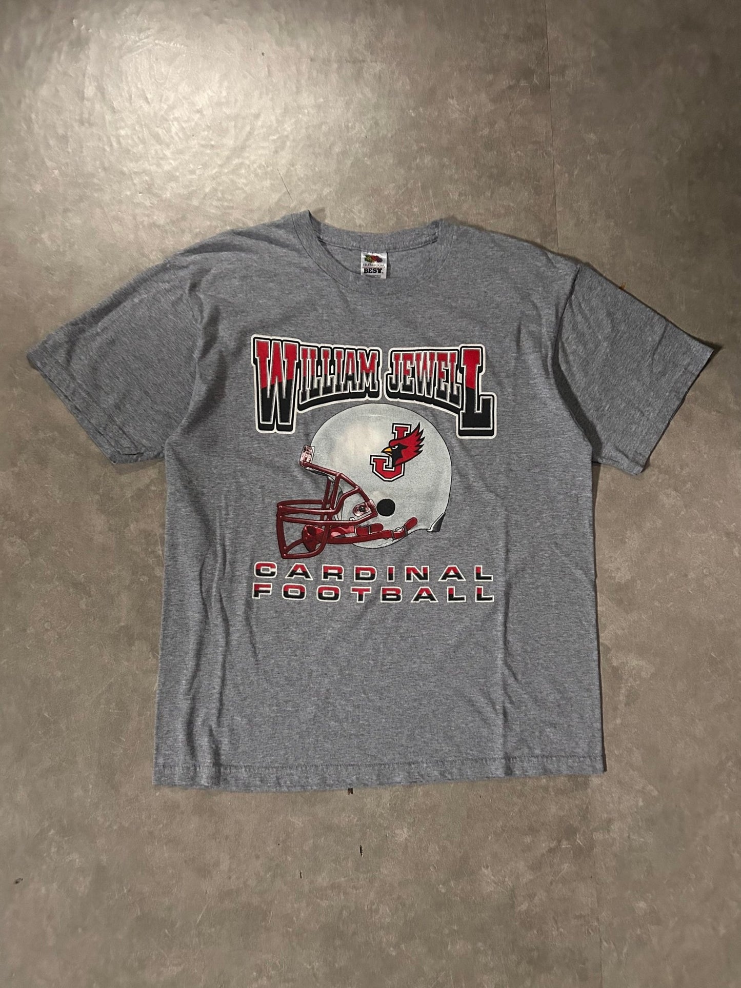 2000's Vintage William Jewell Cardinals Football Grey T-Shirt - L - L | Martin City Vintage