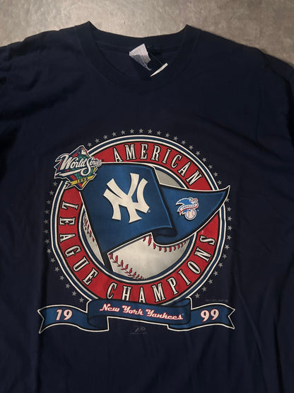 1999 Vintage New York Yankees World Series Navy T-Shirt - XL - XL | Martin City Vintage