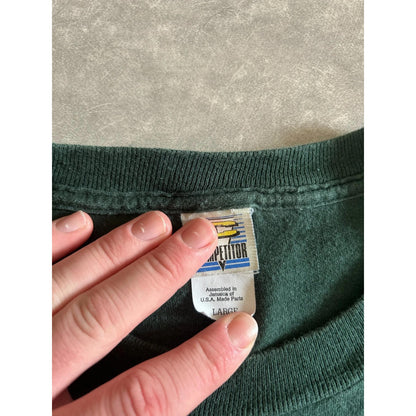 90s Vintage Green Bay Packers Helmet Green T Shirt Size L - | Martin City Vintage