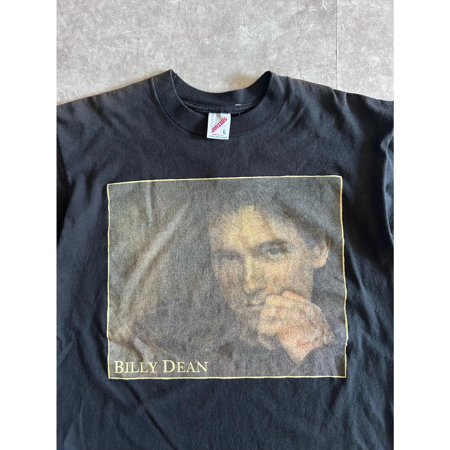 1993 Vintage Billy Dean Fire in the Dark Tour Black Band T Shirt Size L - | Martin City Vintage