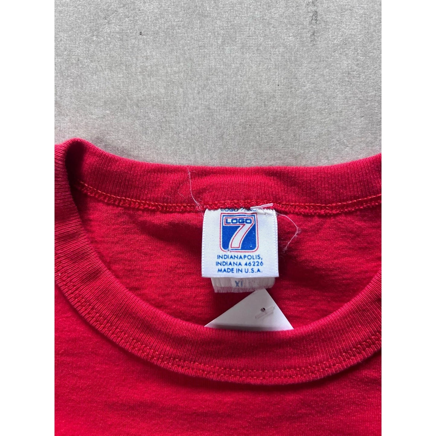 90s Vintage Kansas City Chiefs Embroidered Logo7 Red T Shirt Size XL - | Martin City Vintage