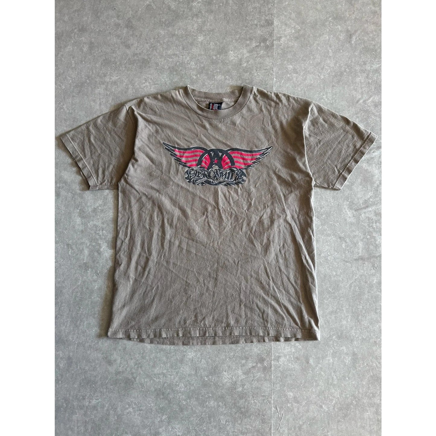 90s Vintage Aerosmith Brown Band T Shirt Size XL - | Martin City Vintage