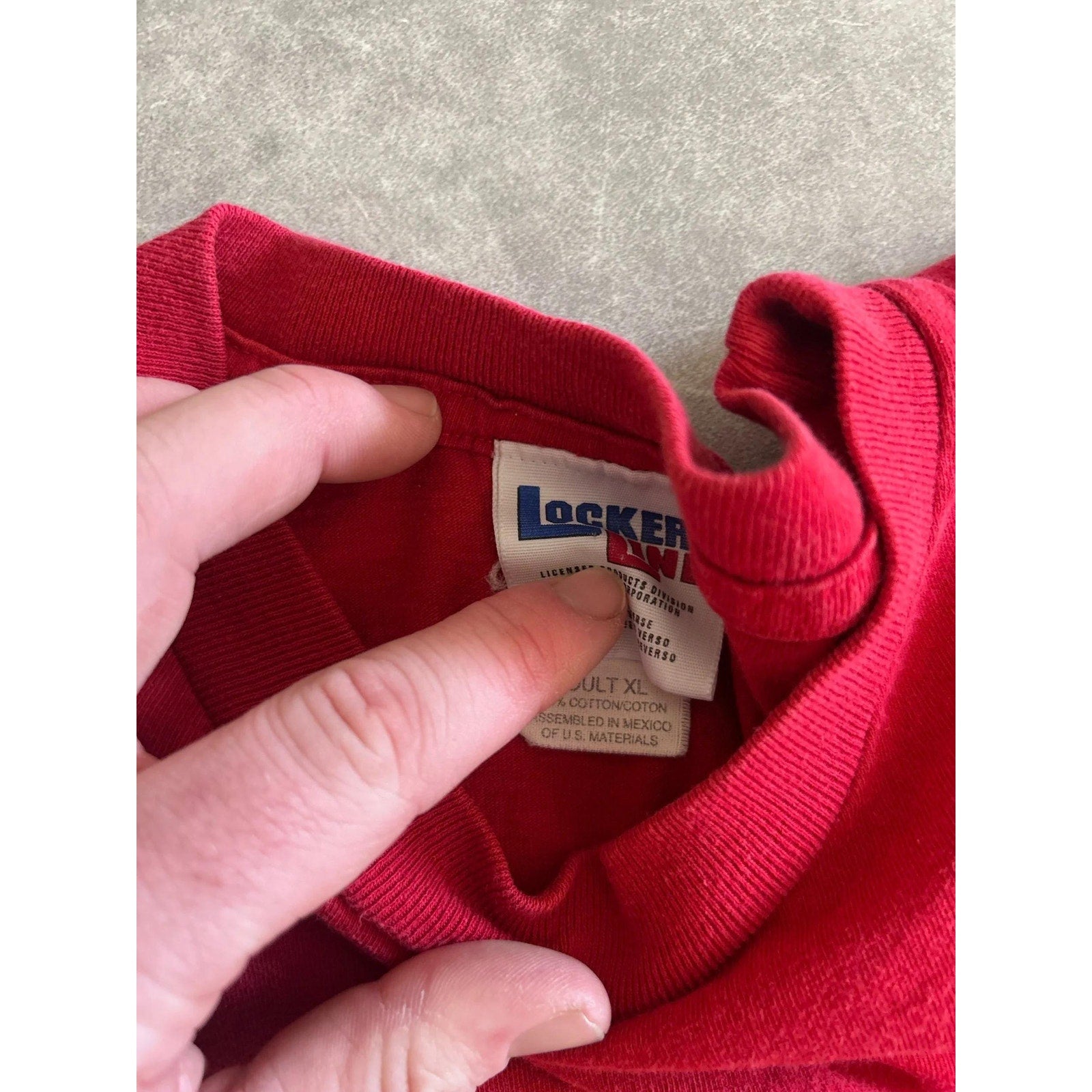 90s Vintage Kansas City Chiefs Football Red T Shirt Size XL - | Martin City Vintage