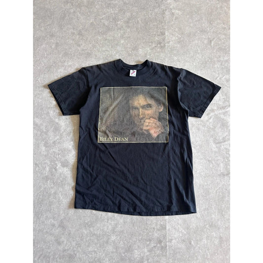 1993 Vintage Billy Dean Fire in the Dark Tour Black Band T Shirt Size L - | Martin City Vintage