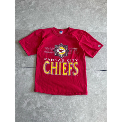 90s Vintage Kansas City Chiefs Logo7 Red T Shirt Size M - | Martin City Vintage