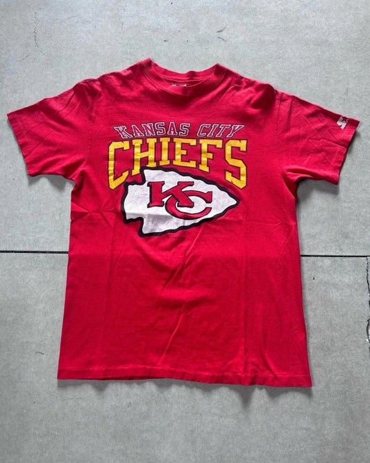 90s Vintage Kansas City Chiefs Starter Red T Shirt Size L - | Martin City Vintage