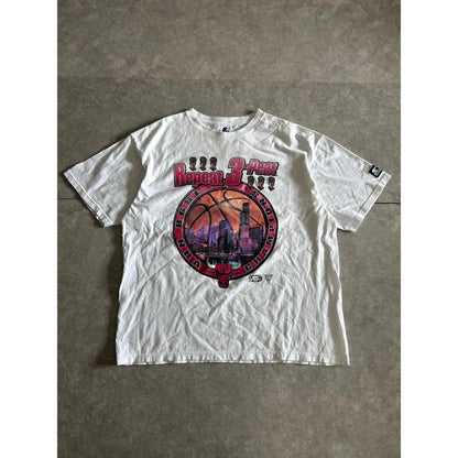 1998 Vintage Chicago Bulls Repeat 3 - Peat White T Shirt Size XL - | Martin City Vintage