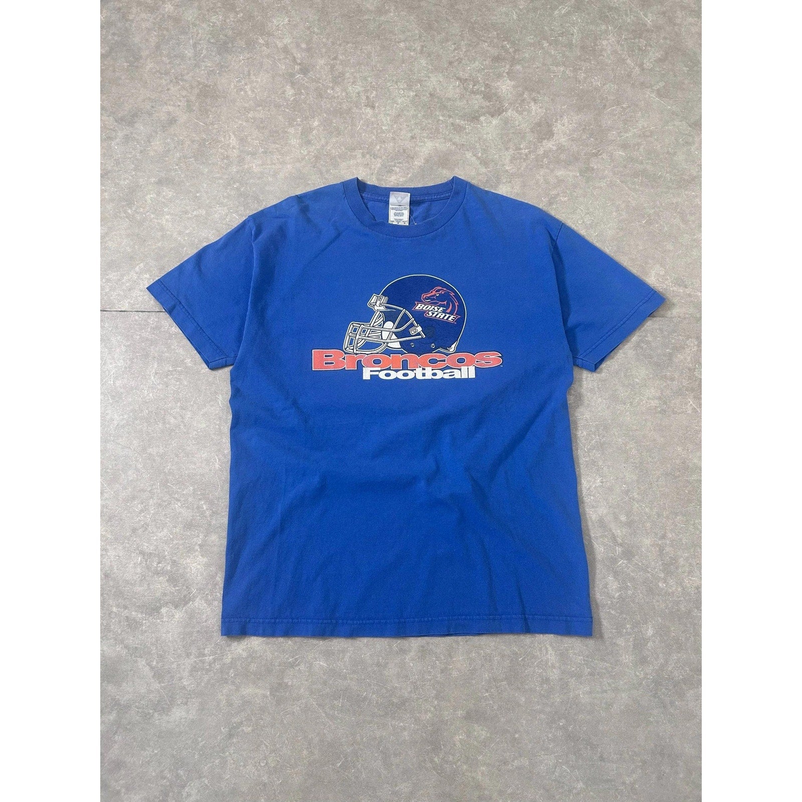 2000s Vintage Boise State Football Blue T Shirt Size L - | Martin City Vintage