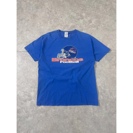 2000s Vintage Boise State Football Blue T Shirt Size L - | Martin City Vintage