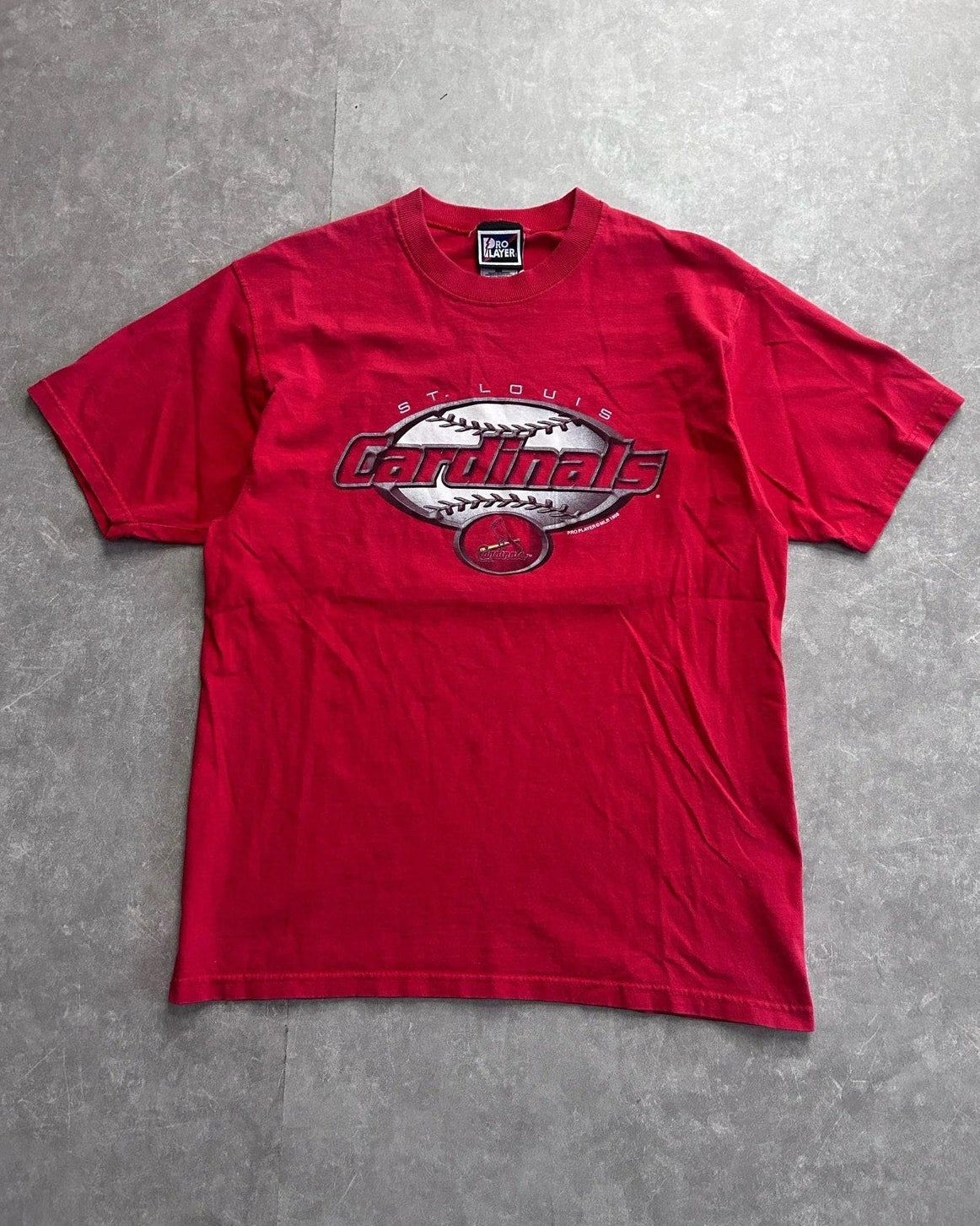 90s Vintage St. Louis Cardinals Pro Player Red T Shirt Size M - | Martin City Vintage
