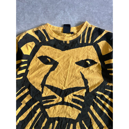2000s Vintage Lion King Lion Face Big Print Yellow T Shirt Size L - | Martin City Vintage