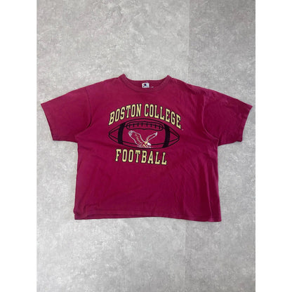 90s Vintage Boston College Football Champion Maroon Red T Shirt Size XXL - | Martin City Vintage