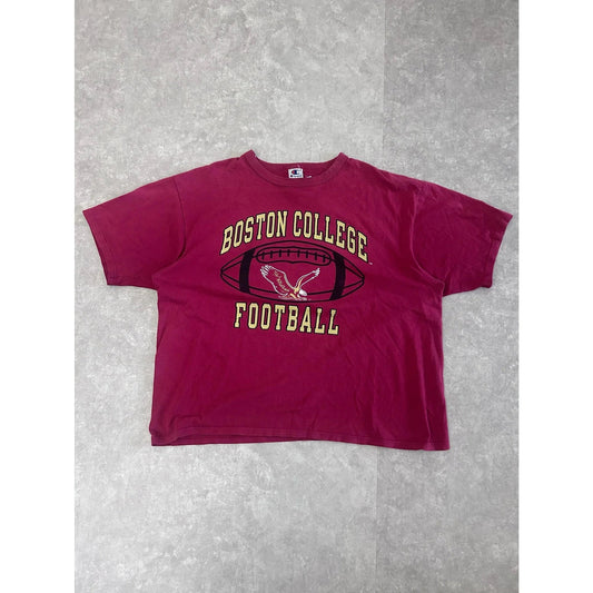 90s Vintage Boston College Football Champion Maroon Red T Shirt Size XXL - | Martin City Vintage
